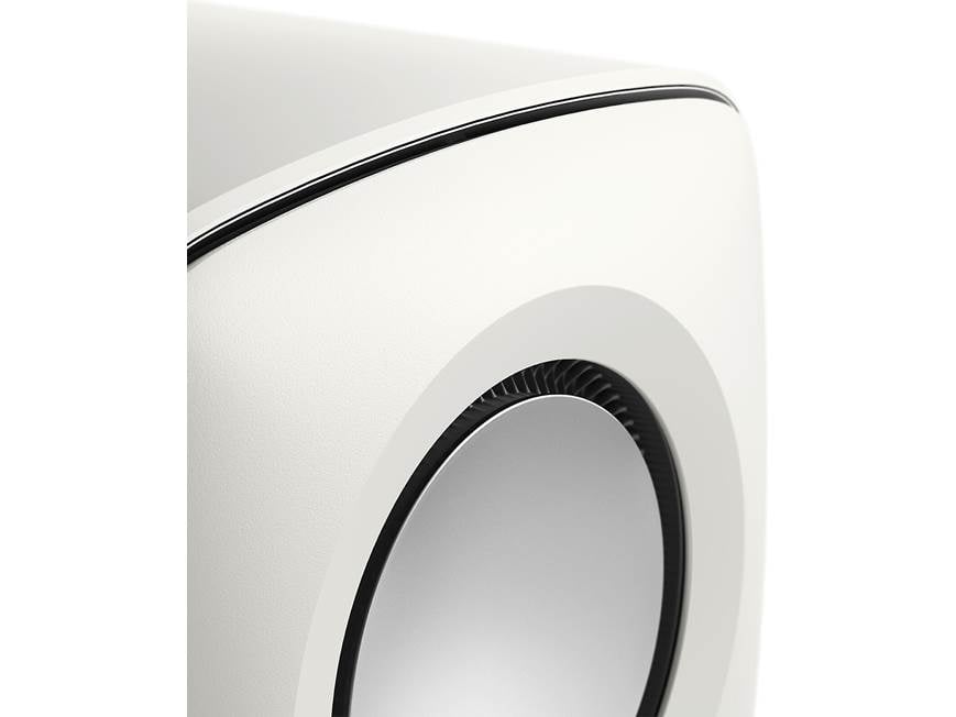 KEF KC62 (Mineral White) Compact powered subwoofer with digital