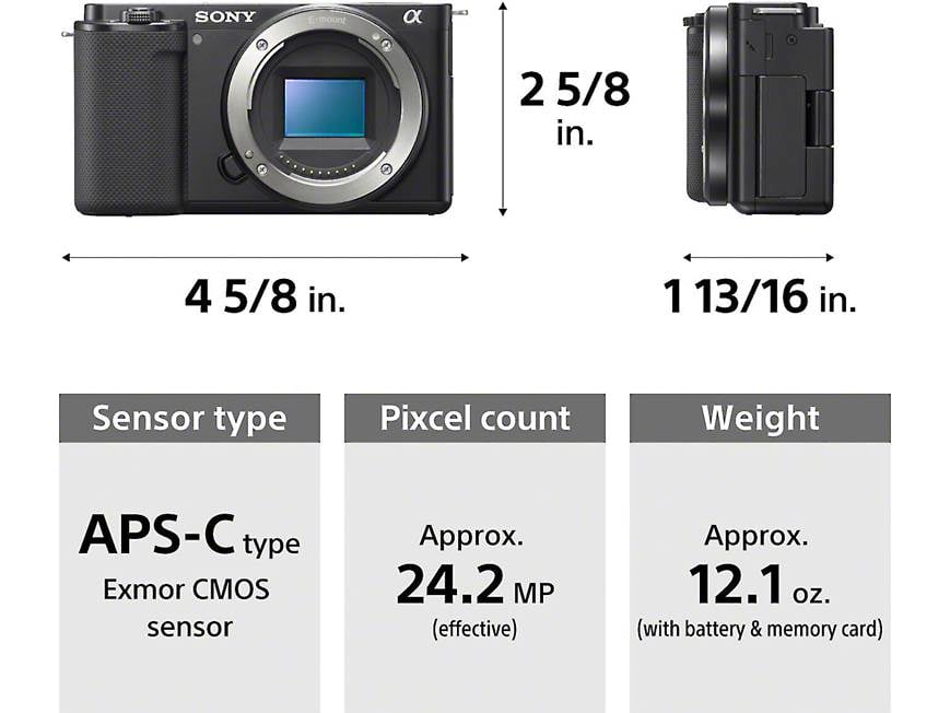 Sony Alpha ZV-E10 Vlog Camera (no lens included) (Black) 25