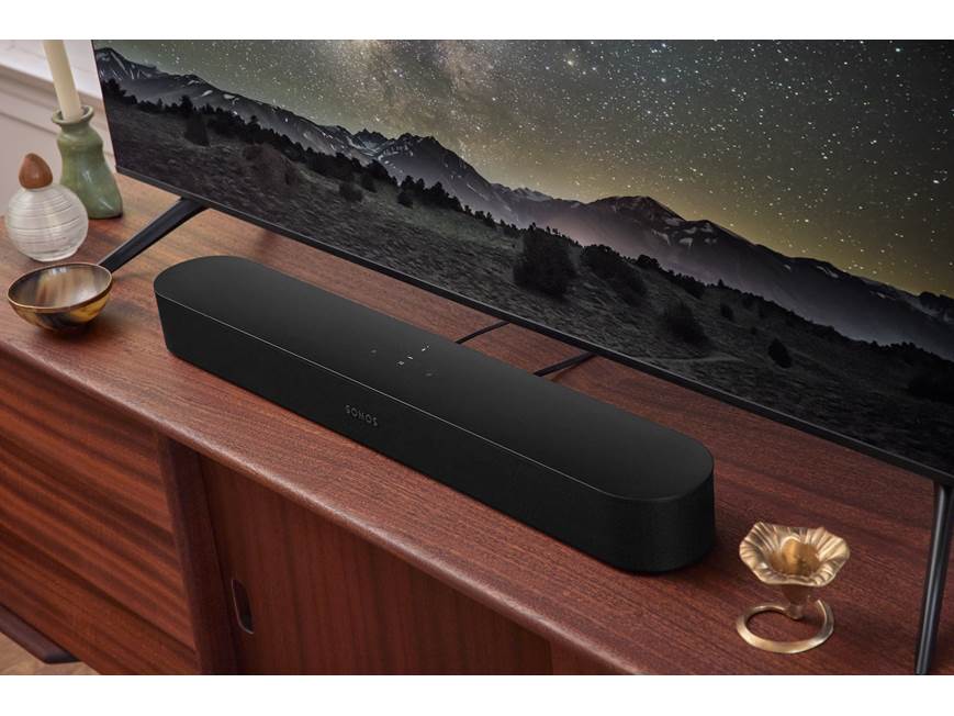 Sonos Beam (Gen 2) + Wall Mount Kit (Black) Powered sound bar