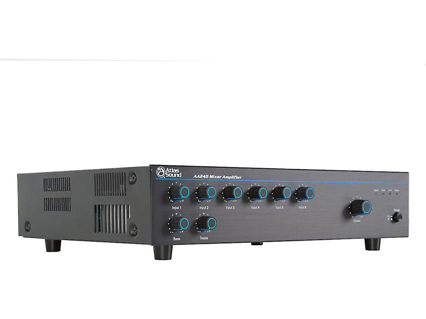 AtlasIED AA240 6-input commercial mixer/amplifier — 240W x 1 at