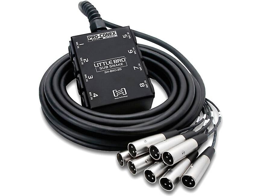 Hosa SH-8X0-25 Little Bro' Sub Snake — 8-channel 25-foot snake, no