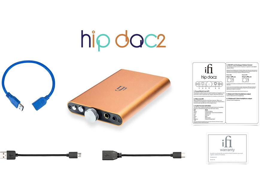 iFi Audio hip-dac2 Portable USB DAC and headphone amplifier at