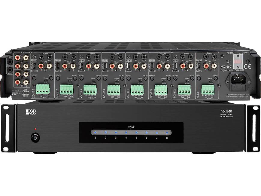 OSD MX1680 8-zone, 16-channel multi-room power amplifier at