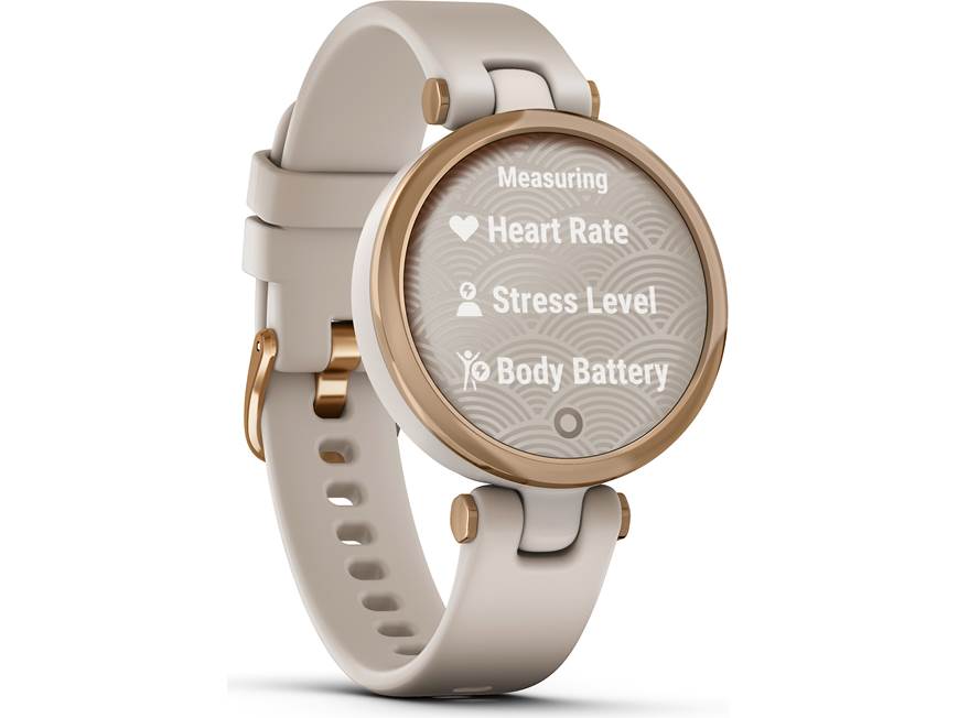 Garmin Lily (Sport Edition, Rose Gold, light sand silicone band