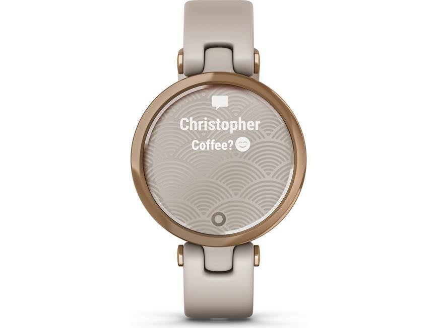 Garmin Lily (Sport Edition, Rose Gold, light sand silicone band