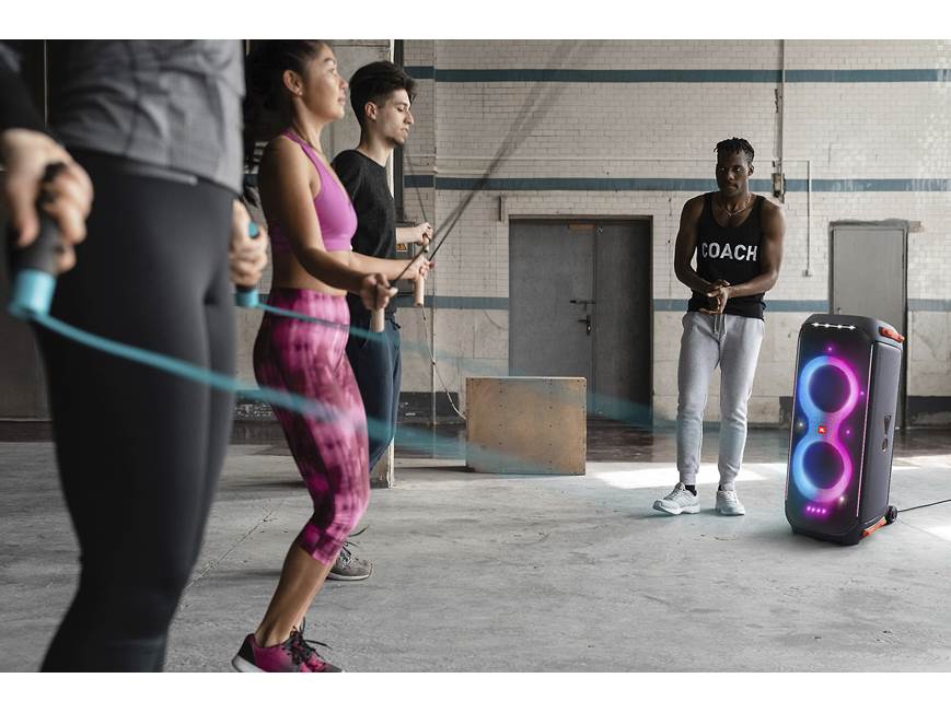 JBL PartyBox 710 Powered Bluetooth® speaker with light display at