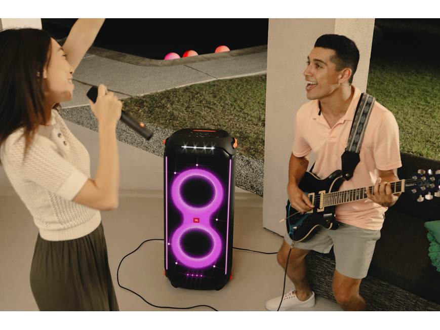 JBL PartyBox 710 Powered Bluetooth® speaker with light display at
