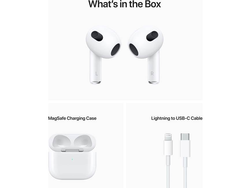 Apple AirPods® (3rd Generation) True wireless earbuds with H1 chip