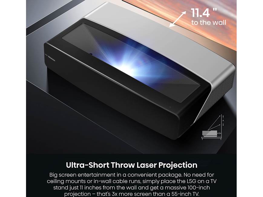 Hisense 100L5G-CINE100A Laser Home Theater Projector - Thumbnail 4