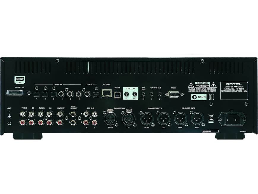 ROTEL RC-1590 プリアンプ Rotel RC-1590 (Black) Stereo preamplifier with built-in DAC and