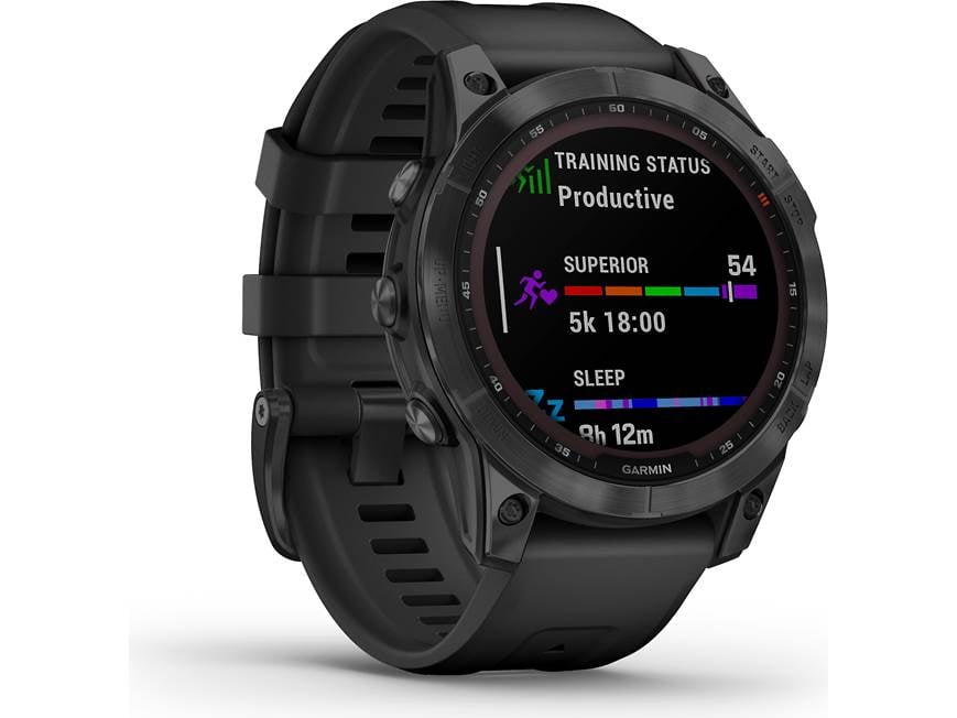 Garmin fenix 7 Sapphire Solar (Black DLC Titanium with Black Band