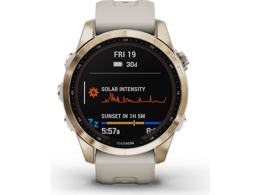 Garmin fenix 7S Sapphire Solar (Cream Gold Titanium with Light