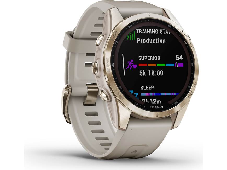 Garmin fenix 7S Sapphire Solar (Cream Gold Titanium with Light