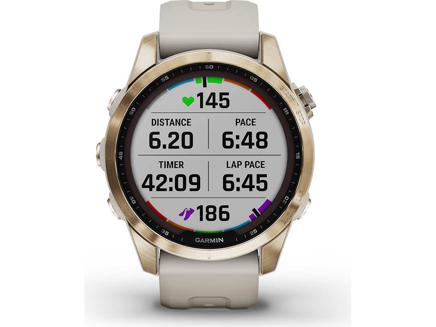Garmin fenix 7S Sapphire Solar (Cream Gold Titanium with Light