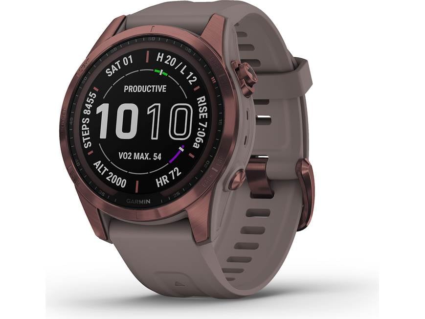 Garmin fenix 7S Sapphire Solar (Dark Bronze Titanium w/ Shale Gray