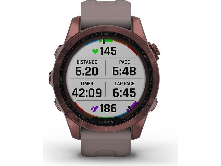 Garmin fenix 7S Sapphire Solar (Dark Bronze Titanium w/ Shale Gray