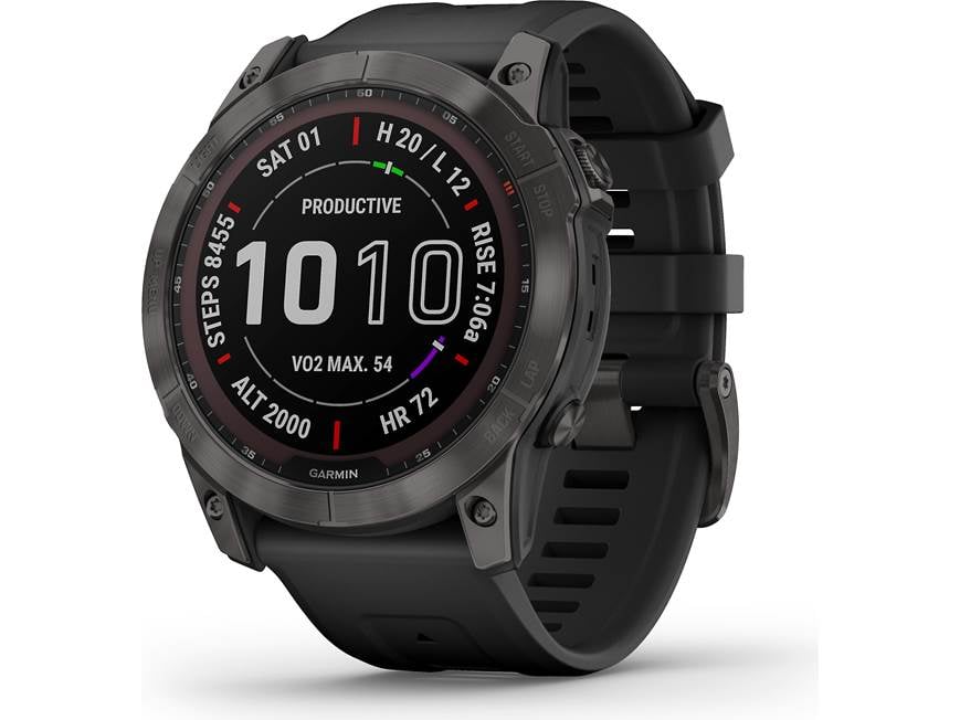 Garmin fenix 7X Sapphire Solar (Carbon Gray DLC Titanium w/ Black