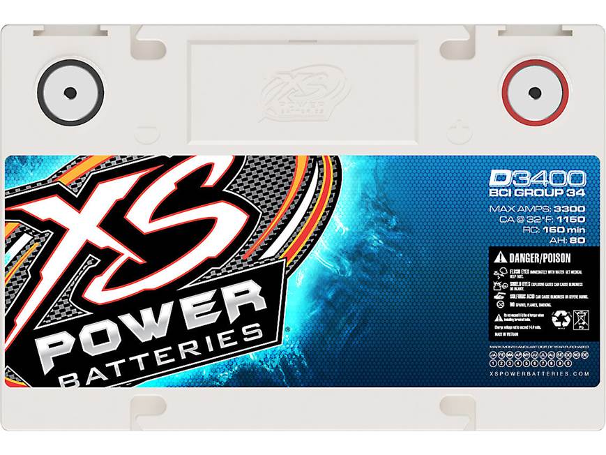 XS Power D3400 Deep cycle 12-volt battery at Crutchfield
