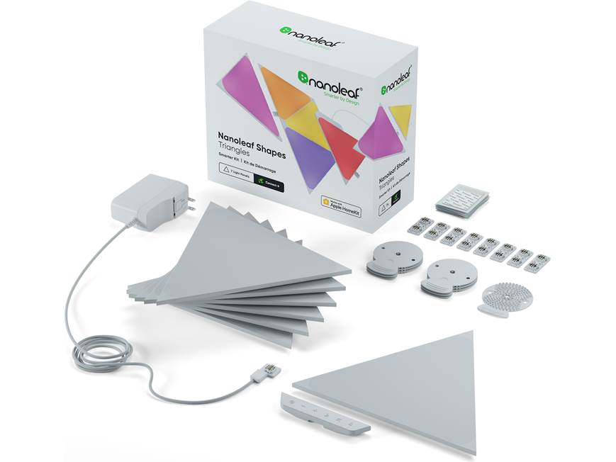 Nanoleaf Shapes Triangles Smarter Kit Base kit with 7 triangular