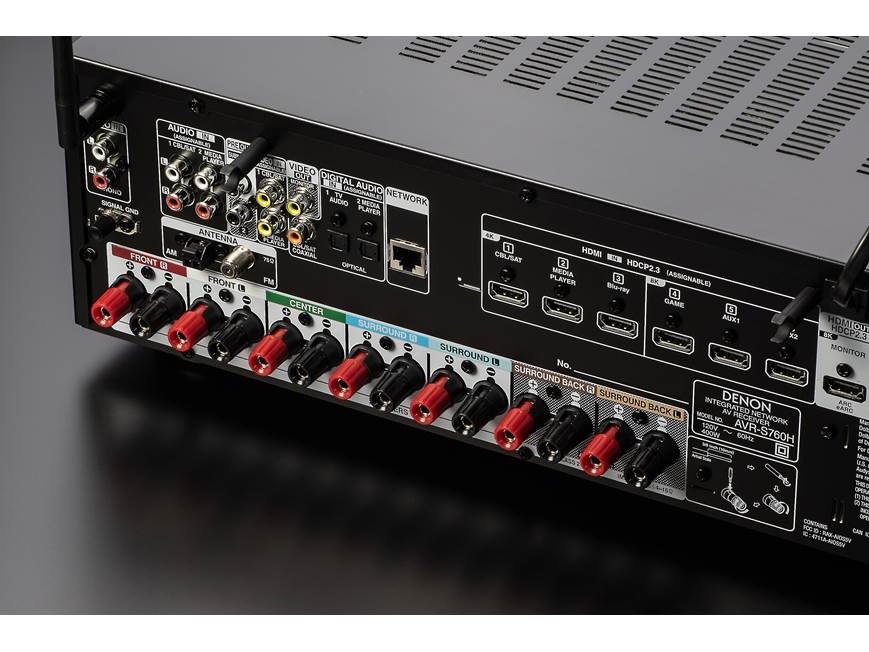 Denon AVR-S760H 7.2-channel home theater receiver with Dolby Atmos