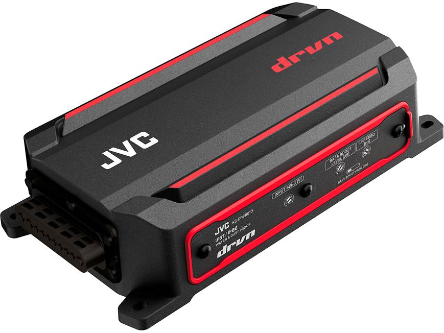 JVC KS-DR2001D drvn Series compact mono marine subwoofer amplifier