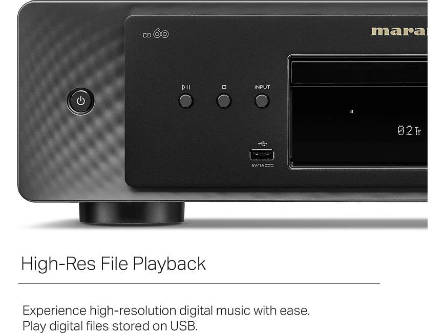 Marantz CD60 (Black) Single-disc CD player with USB port for thumb