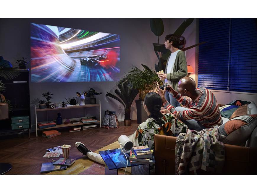 Samsung The Freestyle Portable smart projector plays your movies and shows  anywhere at Crutchfield