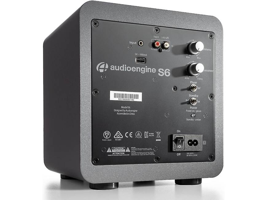 Audioengine S6 (Dark Gray) Powered subwoofer (Dark Gray) at