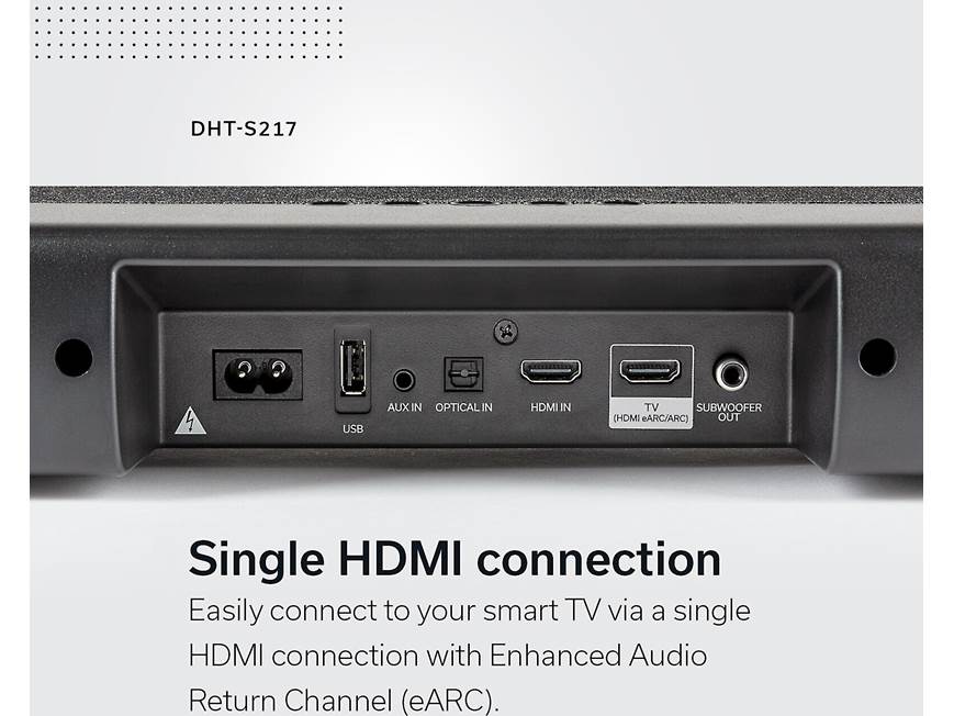 Denon DHT-S217 Powered 2.1-channel sound bar with Dolby Atmos® and