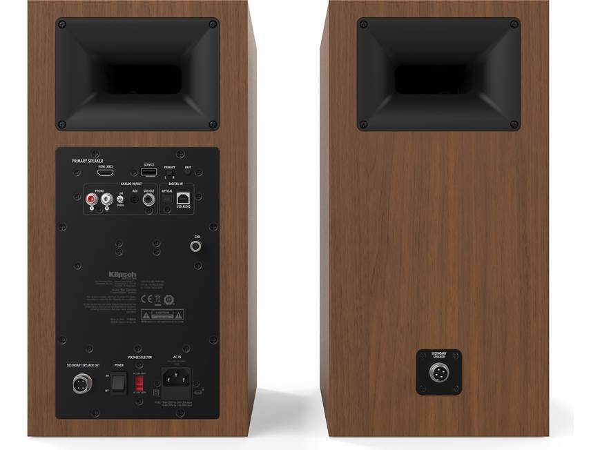 Klipsch The Sevens (Walnut) Powered stereo speakers with Bluetooth