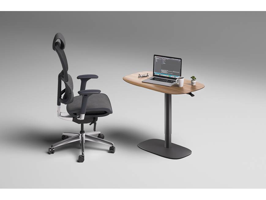 BDI Soma 6331 (Natural Walnut) Compact pneumatic lift desk