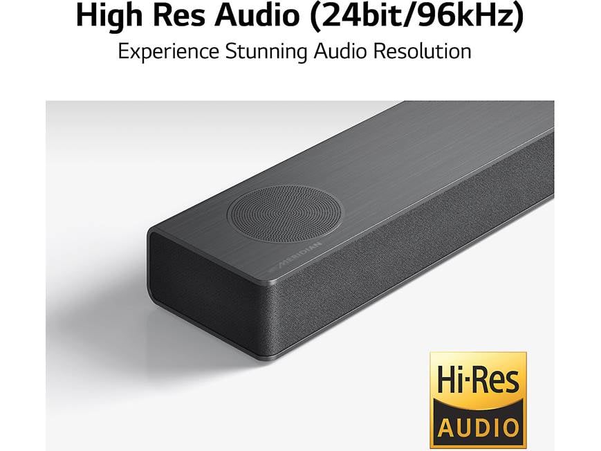 LG S75QC SOUND BAR WITH MERIDIANサウンドバー LG S75Q Powered 3.1.2-channel sound bar and wireless subwoofer