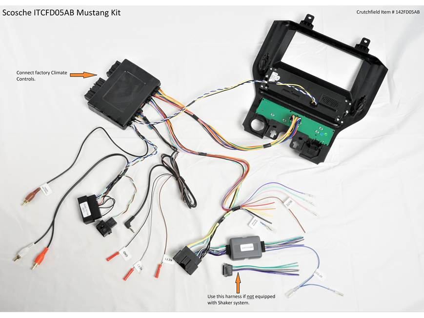 Scosche ITCFD05AB Mustang Kit (Black) Install and connect a car