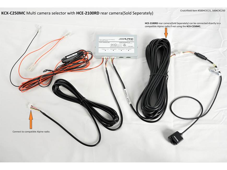 Alpine HCE-C2100RD Surface-mount, multi-view backup camera