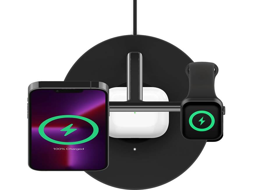 Belkin BoostCharge Pro 3-in-1 Wireless Charger with MagSafe (Black