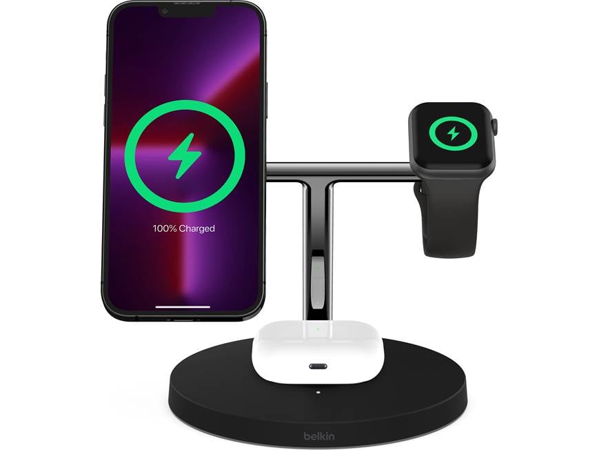 Belkin BoostCharge Pro 3-in-1 Wireless Charger with MagSafe (Black