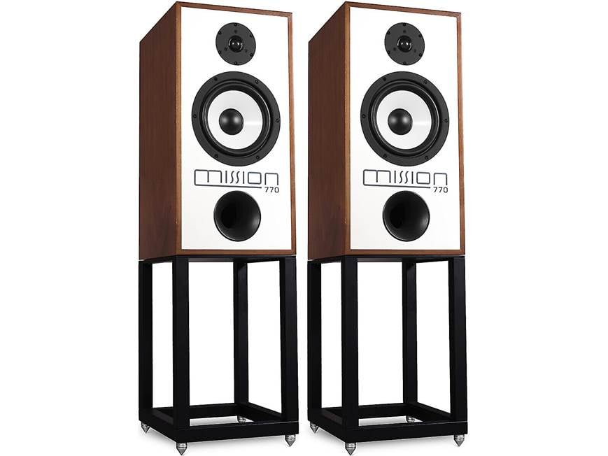 Mission 770 (Walnut) Matched pair of speakers and stands (Walnut