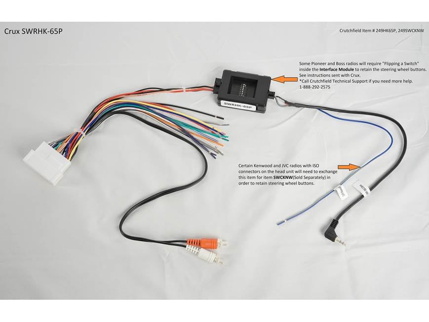 Crux SWRHK-65P Wiring Interface Connect a new car stereo and