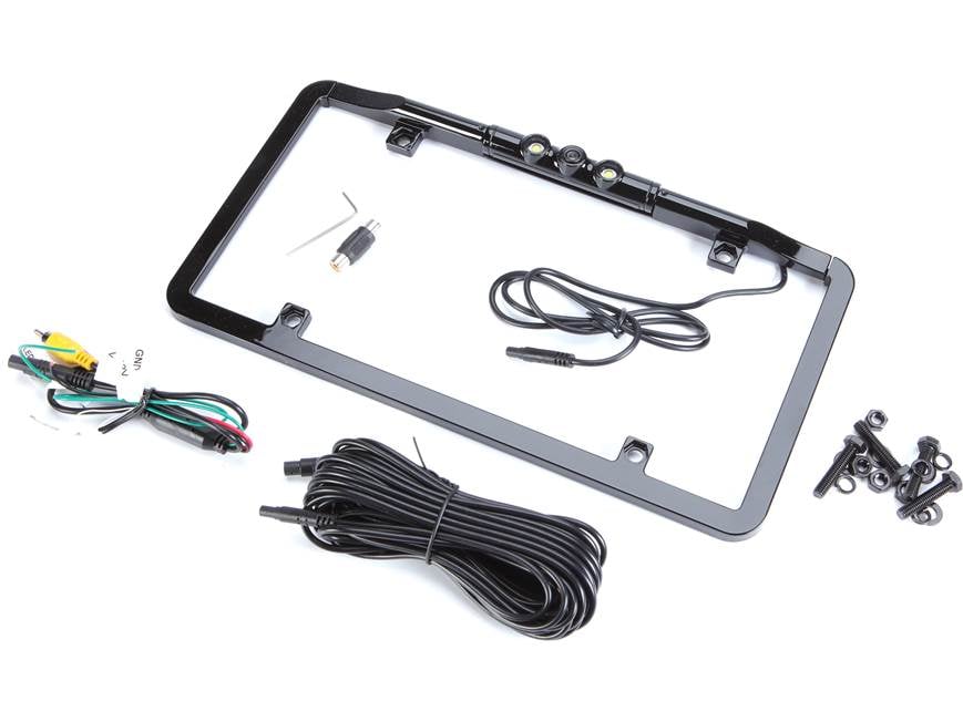 Boyo VTL375LTJ (Black) License plate frame with backup cam and