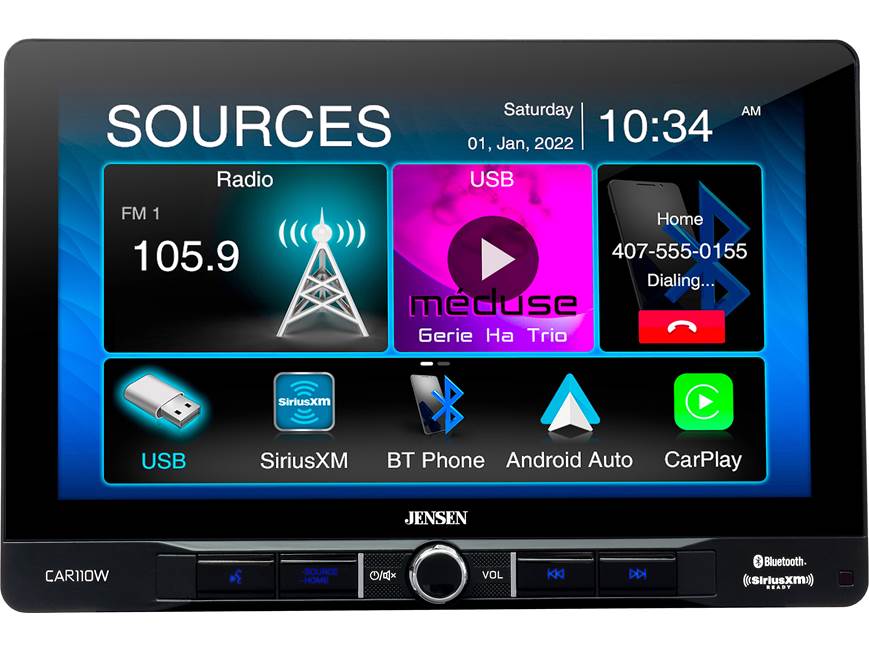 Jensen CAR110W Digital multimedia receiver with backup camera