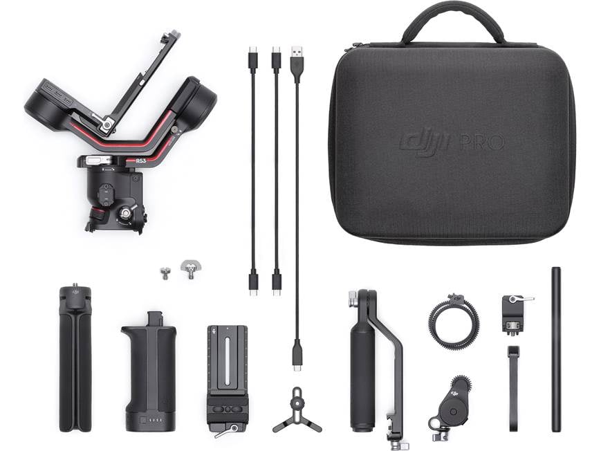 DJI Ronin RS 3 Combo Handheld gimbal mount with case, briefcase