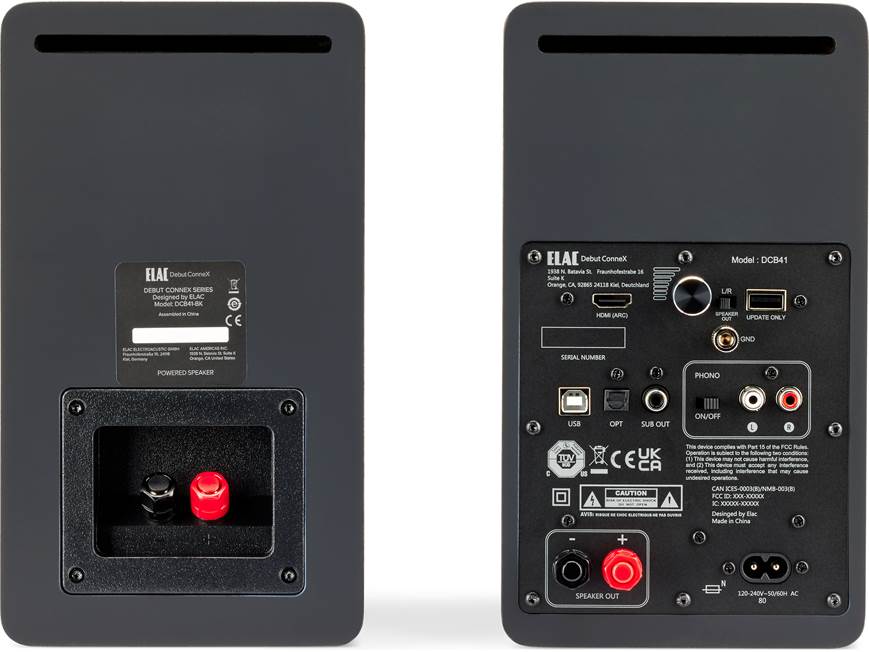 ELAC Debut ConneX DCB41 (Black) Powered bookshelf speakers with