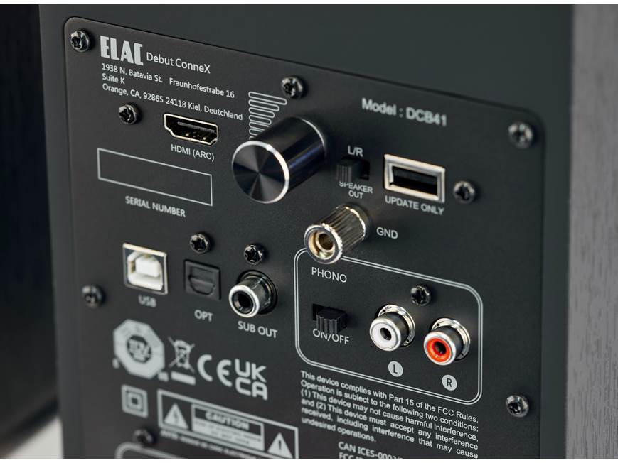 ELAC Debut ConneX DCB41 (Black) Powered bookshelf speakers with