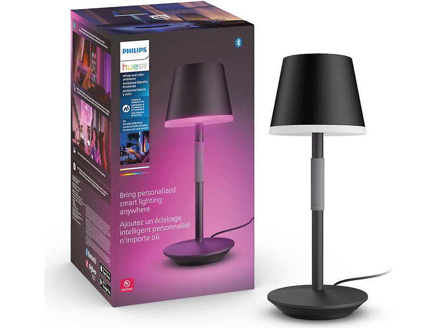Philips Hue Go (Black) Portable, rechargeable table lamp with