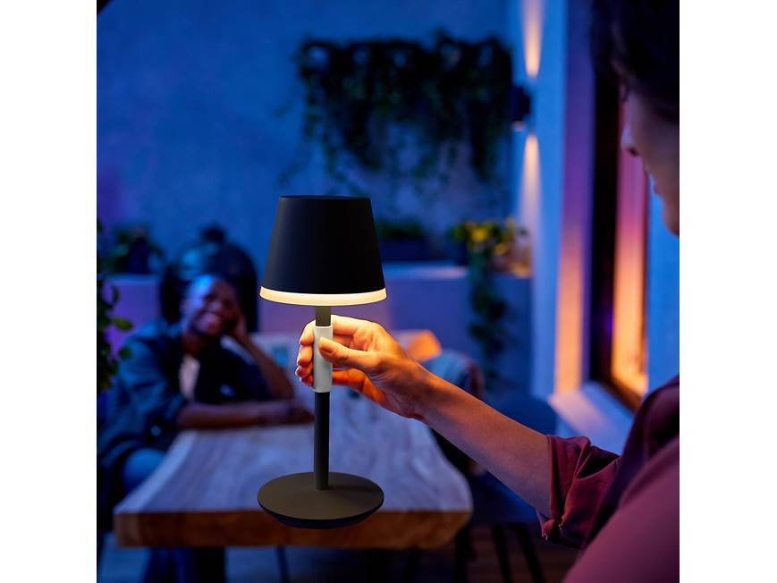Philips Hue Go (Black) Portable, rechargeable table lamp with