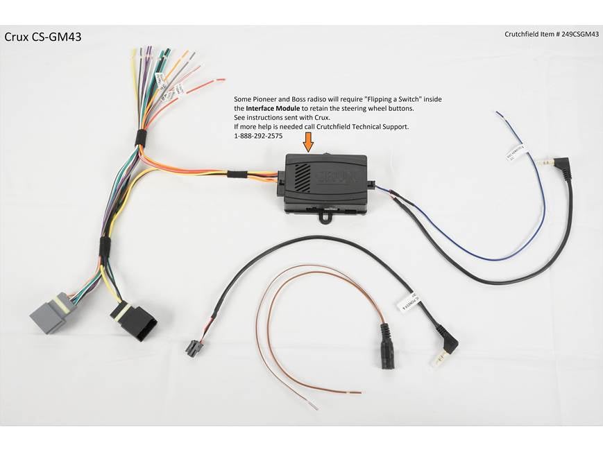 Crux CS-GM43 Wiring Interface Replace your factory radio and