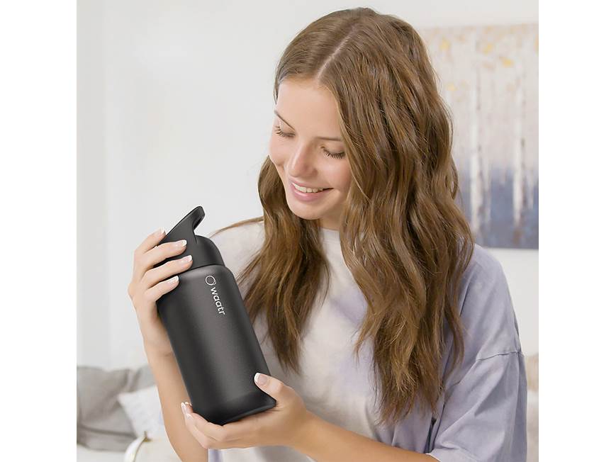 WAATR PureMax 4D (Onyx) 40-oz. self-purifying water bottle with