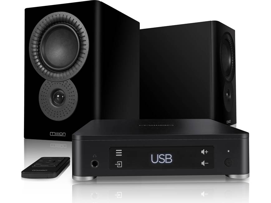 Mission LX CONNECT (Black) Wireless powered speaker system with