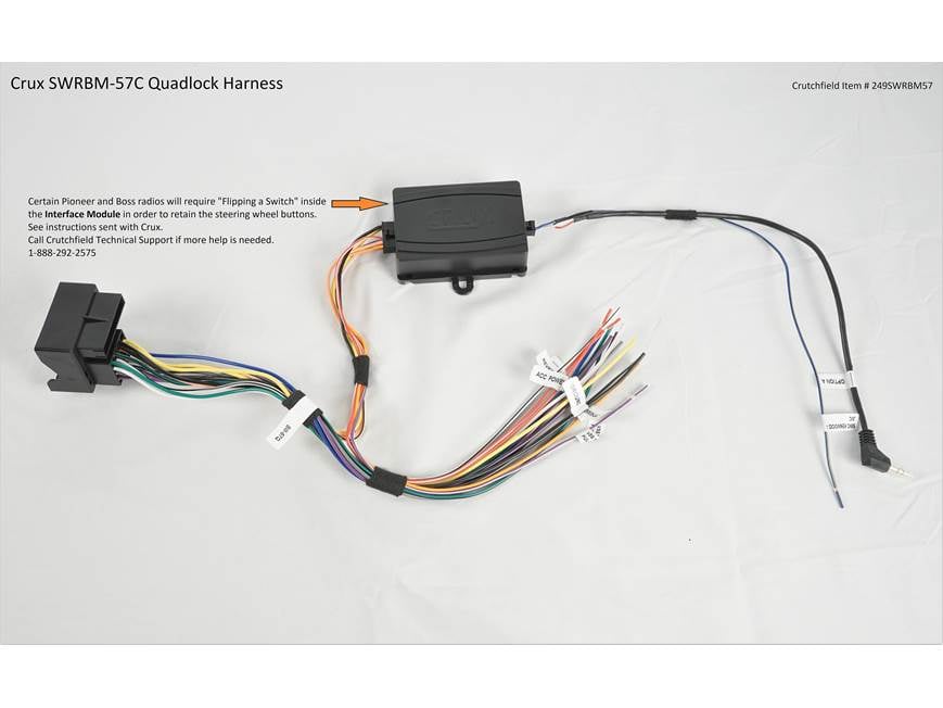 Crux SWRBM-57 Wiring Interface Connect a new car stereo and retain