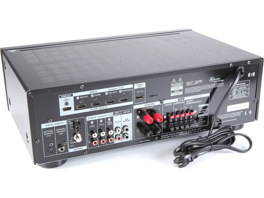 プレミアムAVアンプ Pioneer VSX-834 Pioneer VSX-834 7.2-channel home theater receiver with Dolby Atmos